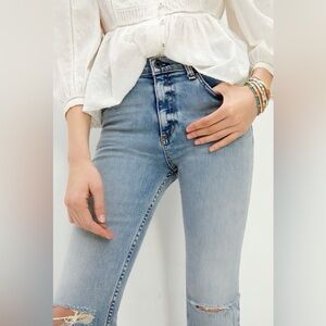 Anthropologie- High Rise Crop Bootcut Jeans